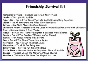 Friendship Survival Kit In A Can. Novelty Fun Gift For A Special ...