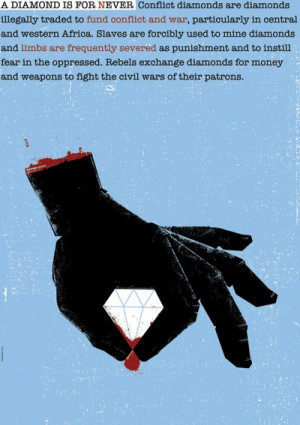 POSTER TO PROMOTE AWARENESS ABOUT CONFLICT DIAMONDS