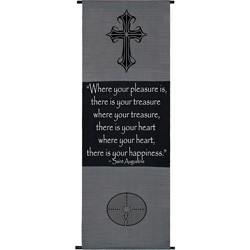 Cotton Cross Symbol St. Augustine Quote Scroll (Indonesia)