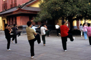 People doing Tai Chi