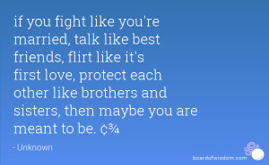 you're married, talk like best friends, flirt like it's first love ...