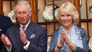 Prince Charles and Camilla, Duchess of Cornwall, attend a reception to ...