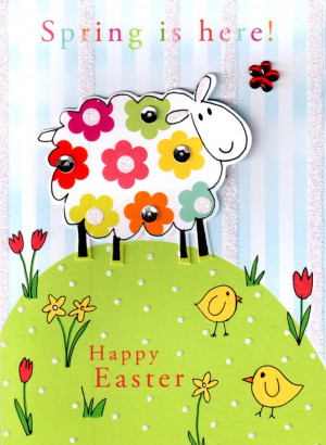 Cute Easter Cards Happy easter cute spring lamb