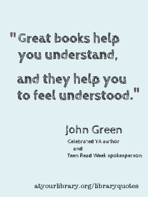 charming life pattern: john green - quote - great books help you ...