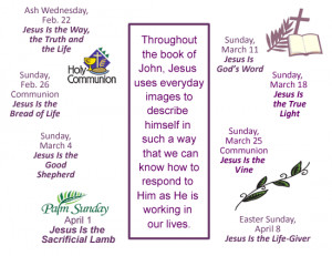 The Lenten Preaching/Small Group Series will explore the