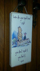Winnie The Pooh Picture Quote Sign , Plaque. Solid Wood. Shabby chic ...