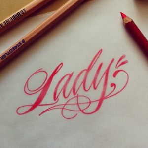colored pencil #cursive #cursive font #lady #rik lee
