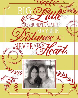Big Little Sorority Sisters Gift Sisterhood Quote Photo Personalized ...