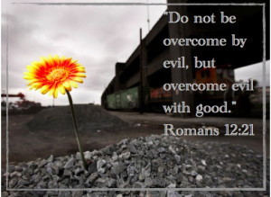 Do not be overcome by evil, but overcome evil with good.