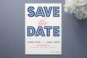save the date with very nice font