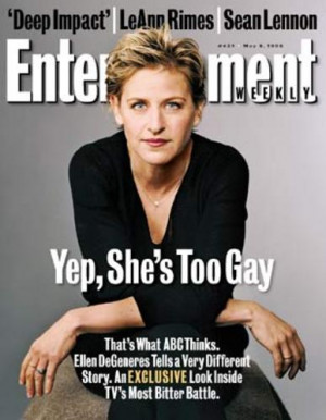 ... of Entertainment Weekly noting Ellen DeGeneres' sitcom was canceled