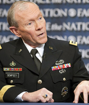 ... this handout provided by CBS News, General Martin Dempsey appears on