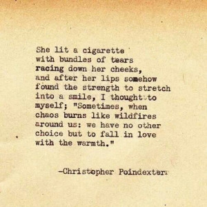 Christopher Poindexter|Amazing writer.