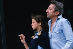 Berühmter Vater: Charlotte mit Serge Gainsbourg beim Dreh des...