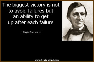 ... is not to avoid failures but an ability to get up after each failure