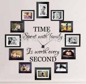 Time Spent with Family Wall Sticker Quotes and Sayings Wallpaper ...