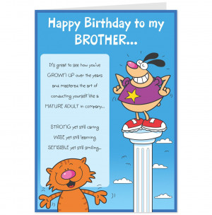 Happy Birthday Brother Funny Messages Sloshes brother birthday