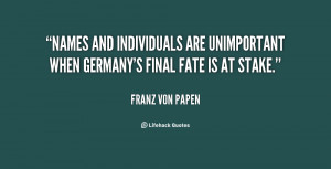 Names and individuals are unimportant when Germany's final fate is at ...