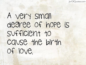very-small-degree-of-hope-is-sufficient-to-cause-the-birth-of-love
