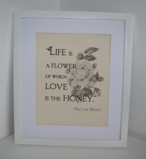 Canvas Wall Art- Love Poem Quote with Rose Print £7.99