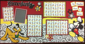 Disney Scrapbook Layout