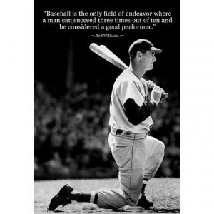 Ted Williams Baseball Famous Quote Archival Photo Poster - 13x19