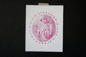 Be Happy by heytheredesign, $18.00