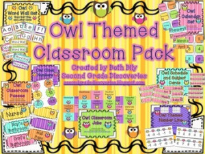 OWL THEMED CLASSROOM PACK - TeachersPayTeachers.com