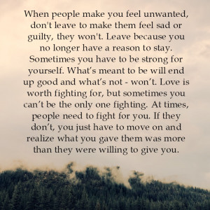Lessons Learned in Life | When people make you feel unwanted.