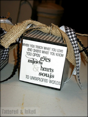 Quote cubes - great simple gift idea