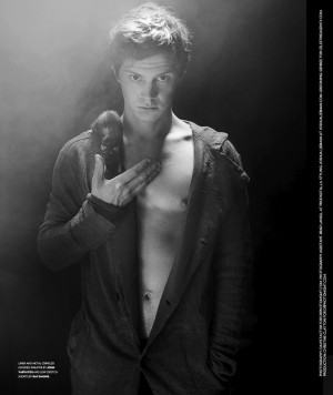 ... reveal his happy trail in a steamy photo shoot for Flaunt magazine