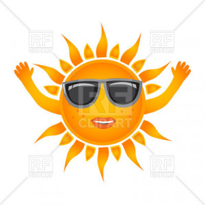 sun with sunglasses clip art