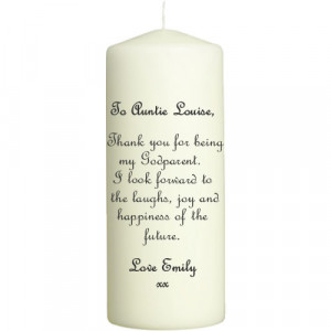 ... / Personalised Christening Gifts / Godparent Personalised Candle