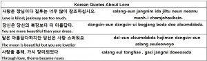 Korean Quotes About Love