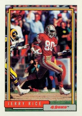 1992 Topps #665 Jerry Rice - San Francisco 49ers (Football Cards) at ...