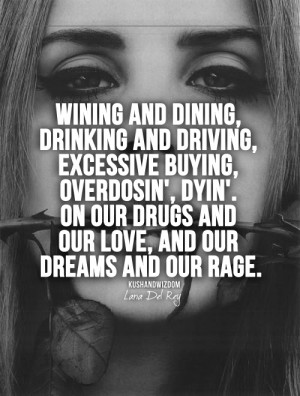 Wining and dining, drinking and driving, excessive buying, overdosin ...