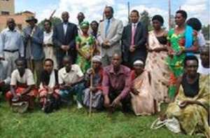 ... group photo with some genocide survivors who received the donated cows