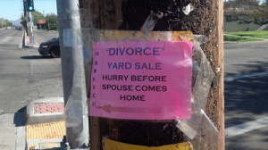yard sale divorce Top 22 Funniest Sales Signs of All Time