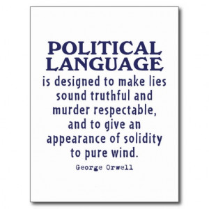 Orwell on Political Language Post Card