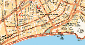PDF Map of Nice France