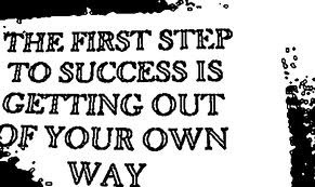 The first step to success...