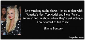 watching reality shows - I'm up to date with 'America's Next Top Model ...
