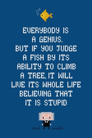 Albert Einstein Quotes Fish