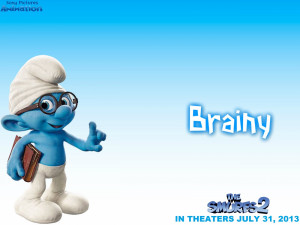 The Smurfs 2 Brainy large high resolution wallpaper