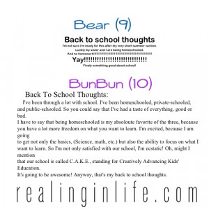 Kid Quotes: More back-to-school thoughts