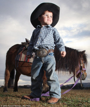 The world’s smallest cowboy: Two-year-old saddles up miniature pony ...