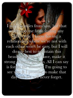 Long distance Army love quote.