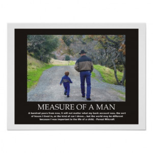 Measure of a Man Inspirational Quote Posters