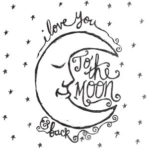 285 promote framed art print i love you to the moon and back by ...