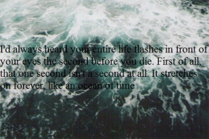 american beauty, death, life, ocean, quote, text, typography